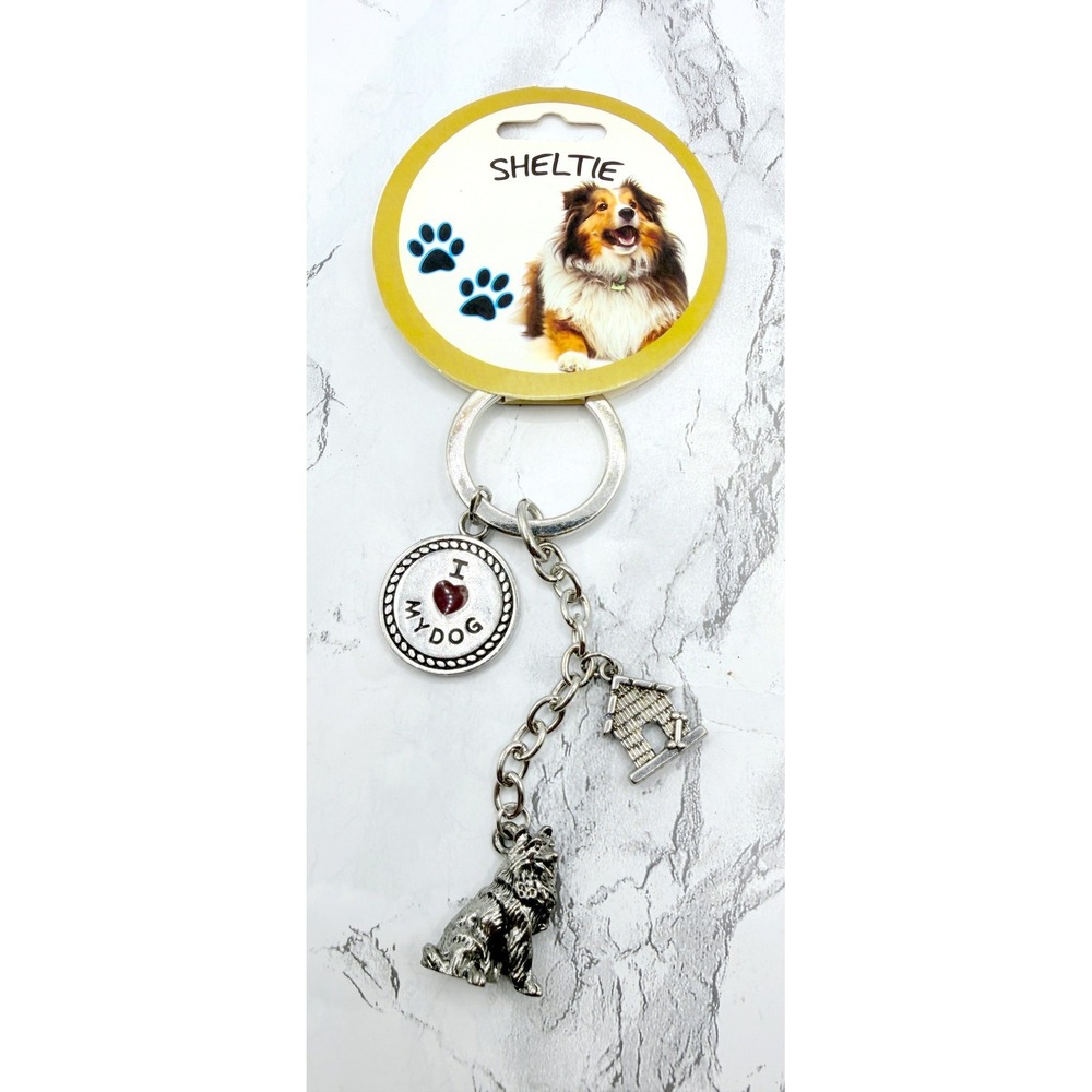 Little Gifts Sheltie Charm Keychain Bag Charm New